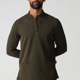 THE MENS MANDARIN LONGSLEEVE TOP - Greens Medi Scrubs South Africa - Premium Medical Uniforms & Apparel - Delivery Across SA 