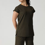 NEW LADIES ROUND PETAL TOP - Greens Medi Scrubs South Africa - Premium Medical Uniforms & Apparel - Delivery Across SA 