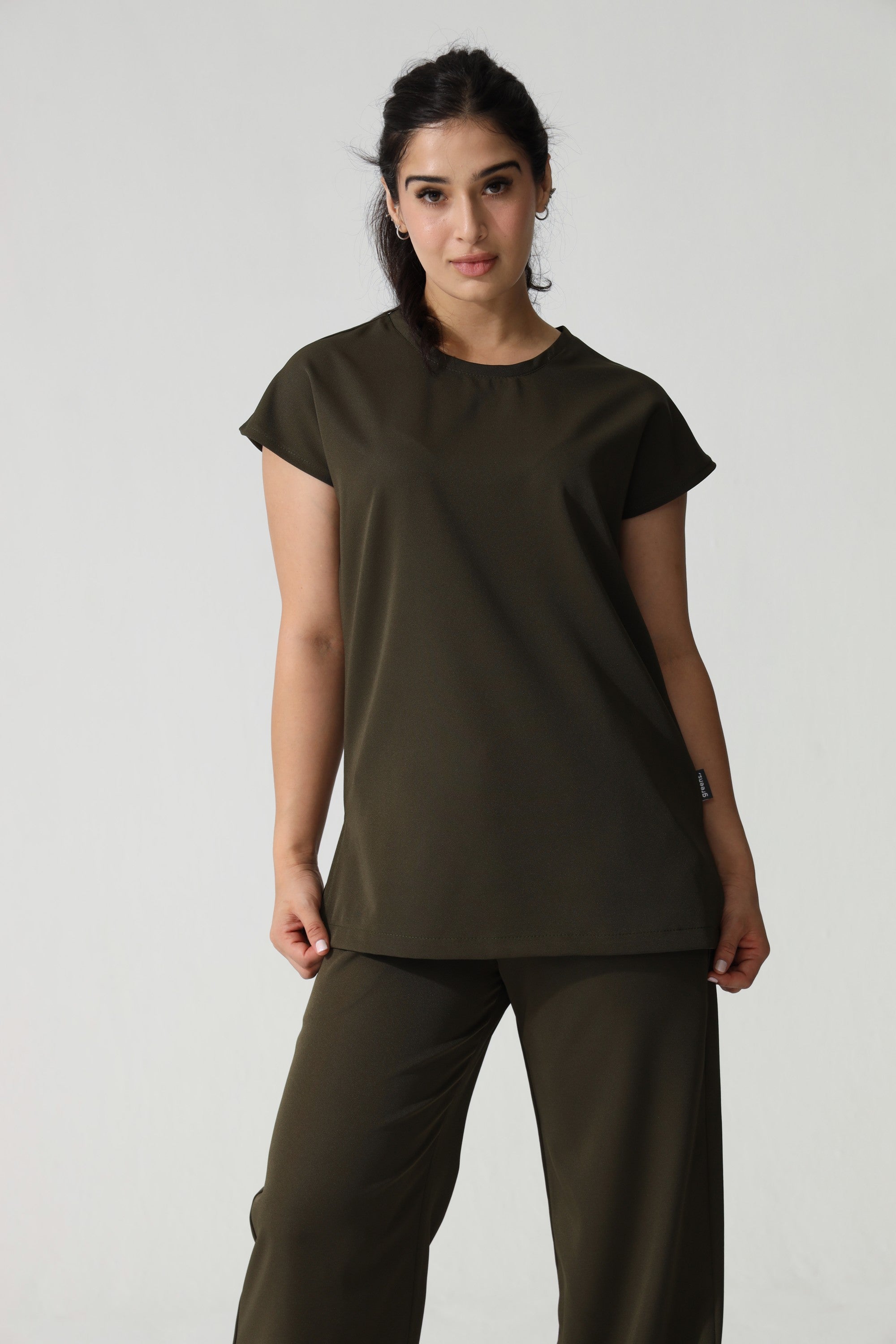 NEW LADIES ROUND PETAL TOP - Greens Medi Scrubs South Africa - Premium Medical Uniforms & Apparel - Delivery Across SA 