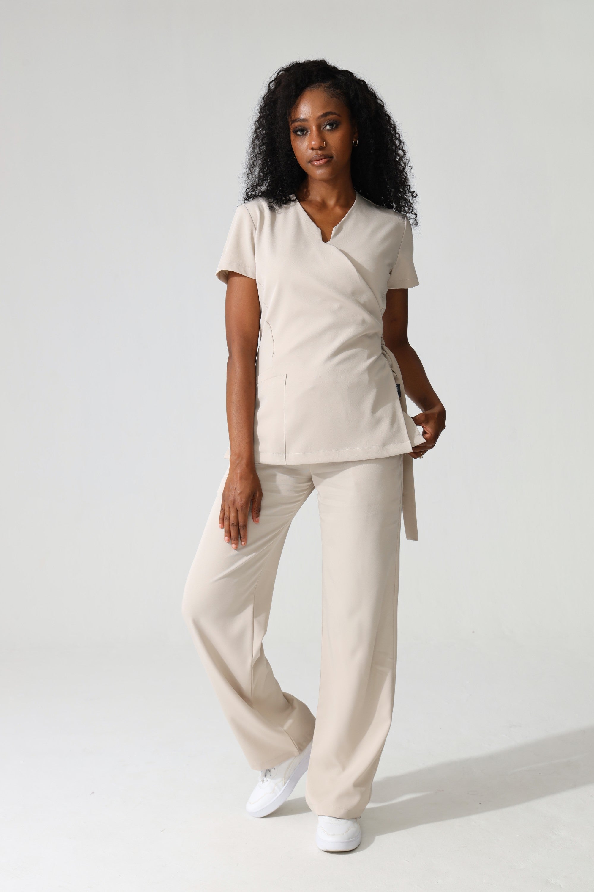 NEW LADIES WRAP TOP - Greens Medi Scrubs South Africa - Premium Medical Uniforms & Apparel - Delivery Across SA 