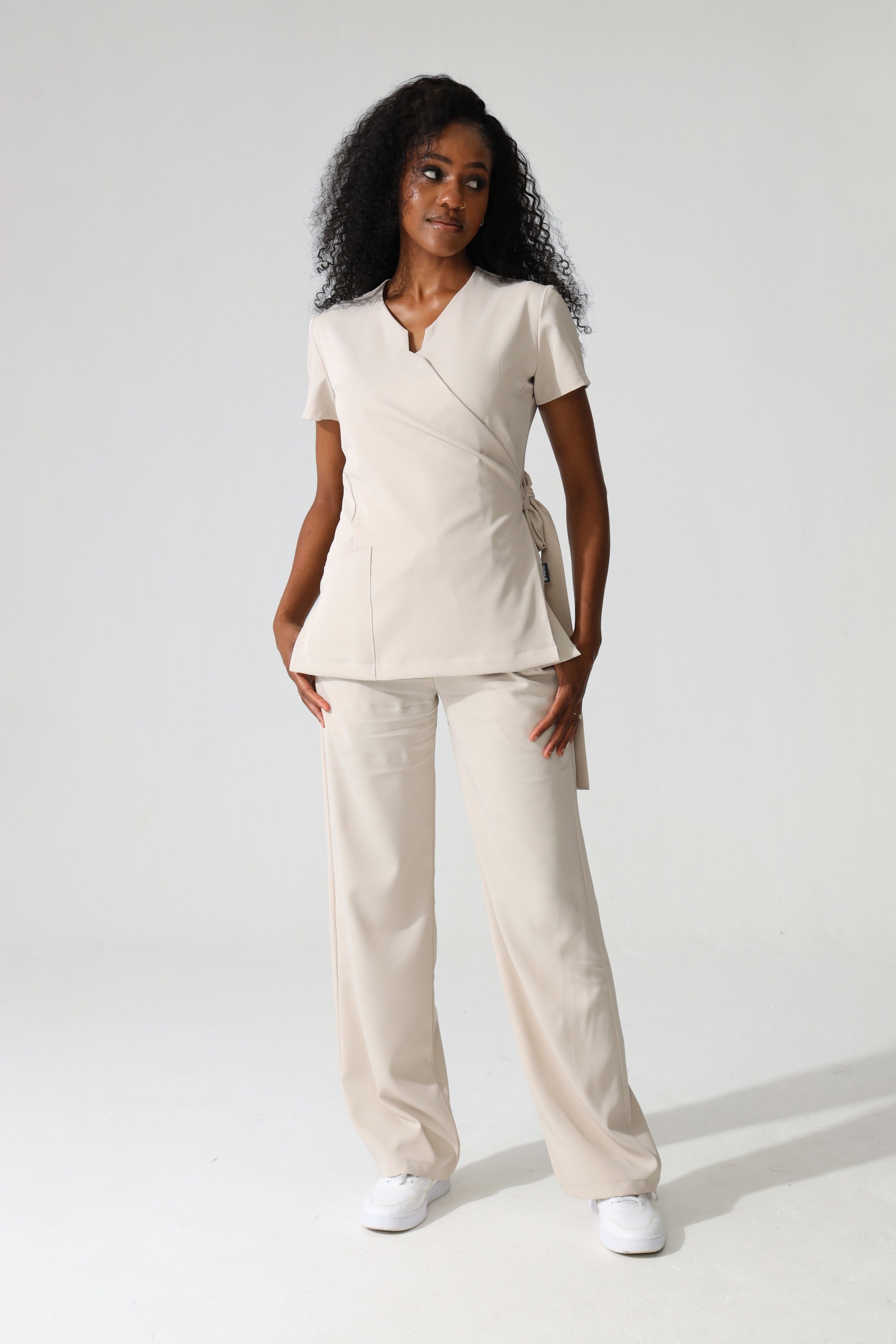 NEW LADIES WRAP TOP - Greens Medi Scrubs South Africa - Premium Medical Uniforms & Apparel - Delivery Across SA 