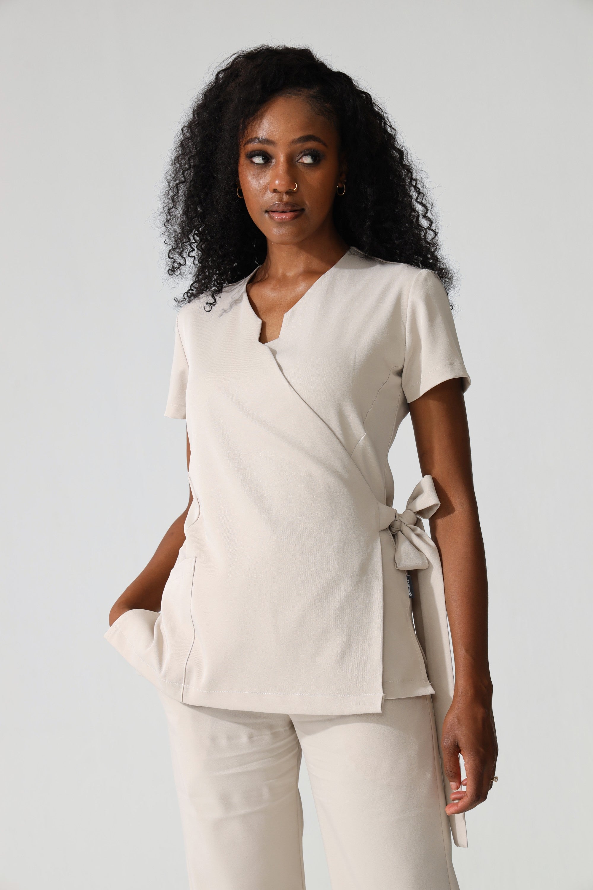 NEW LADIES WRAP TOP - Greens Medi Scrubs South Africa - Premium Medical Uniforms & Apparel - Delivery Across SA 