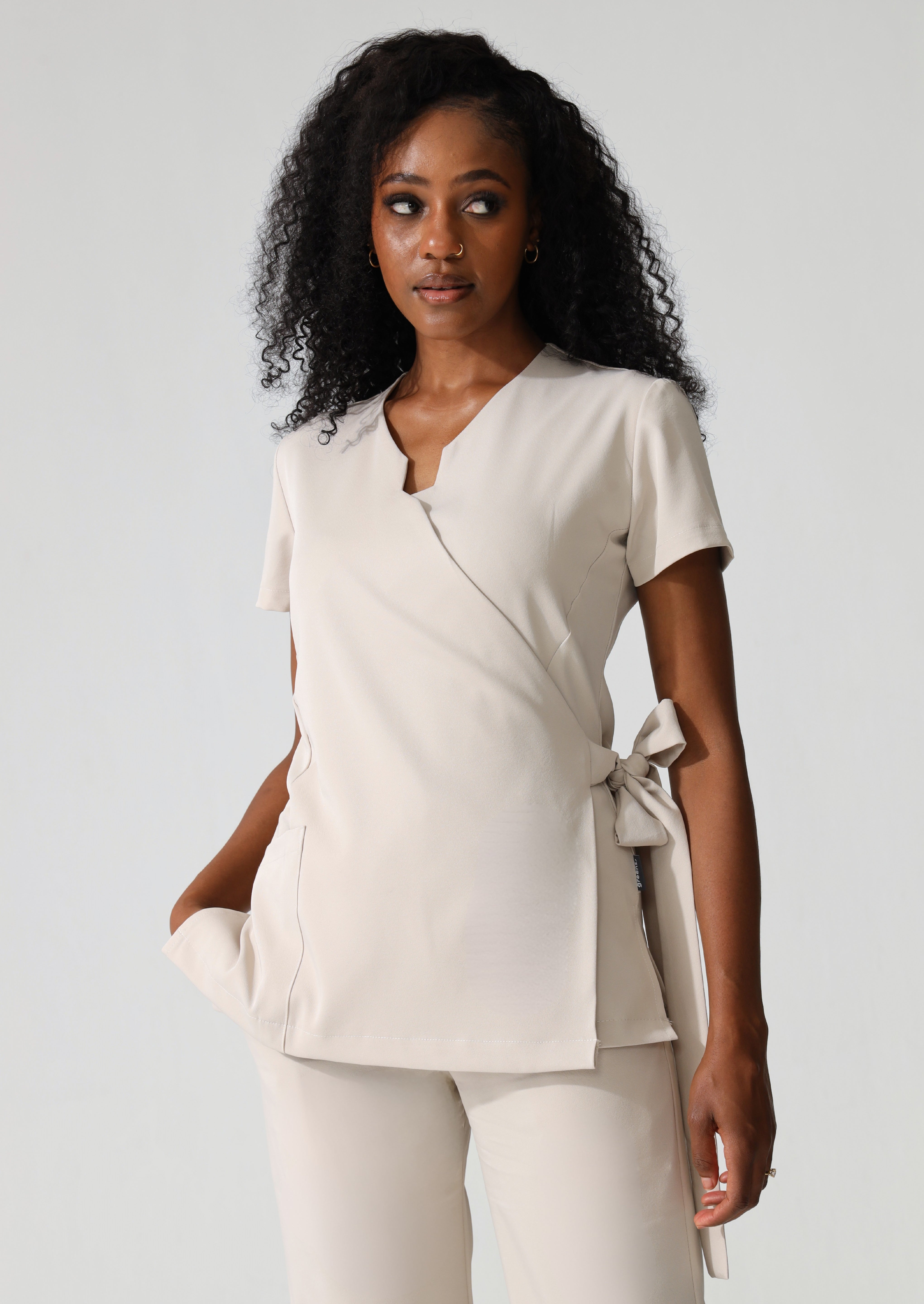 NEW LADIES WRAP TOP - Greens Medi Scrubs South Africa - Premium Medical Uniforms & Apparel - Delivery Across SA 