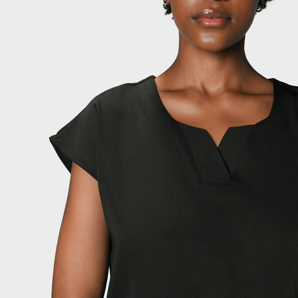 LADIES ACTIVE NALEDI TOP WITH PETAL SLEEVE - Greens Medi Scrubs South Africa - Premium Medical Uniforms & Apparel - Delivery Across SA 