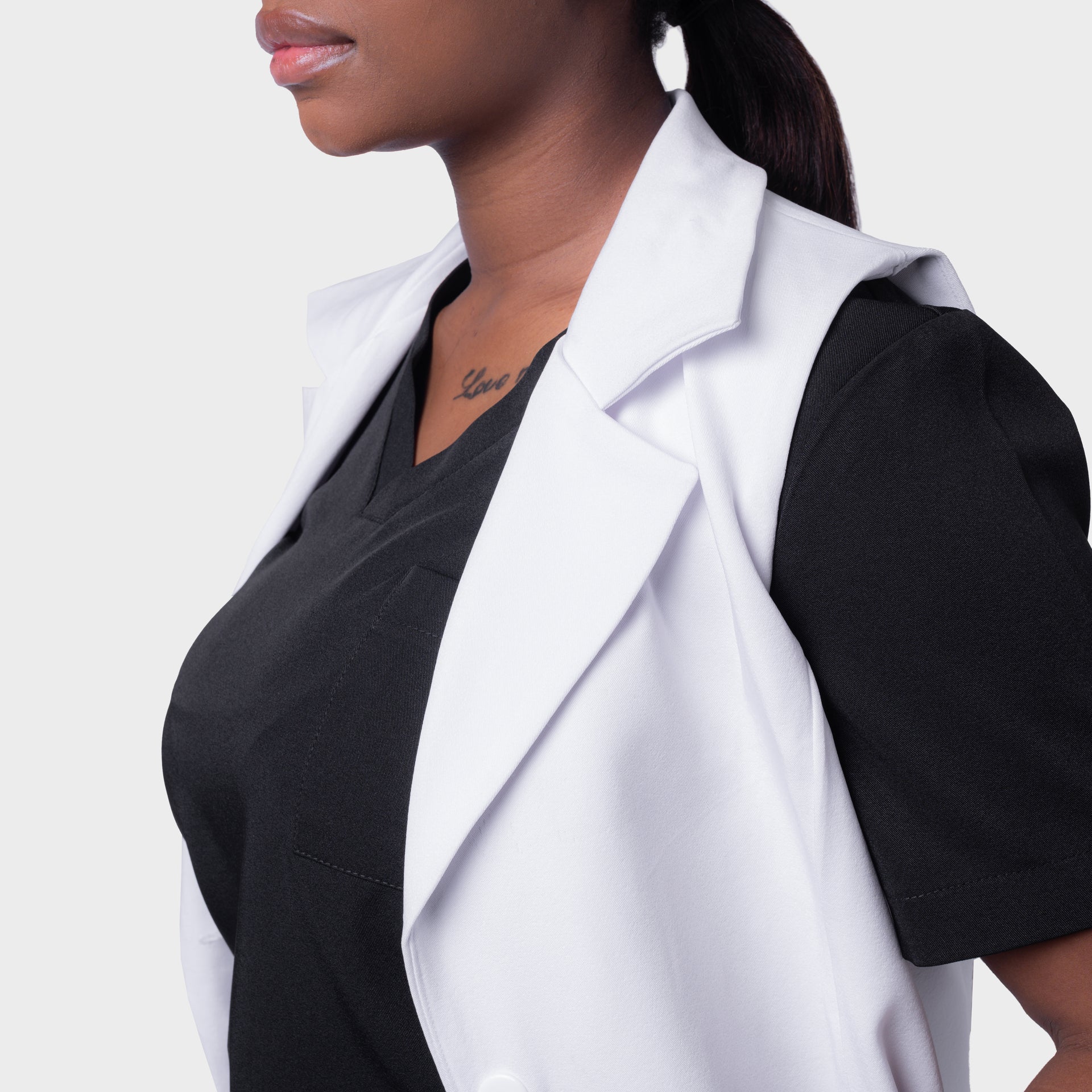 LADIES LUXE PROFESSIONAL WAISTCOAT WITH COLLAR